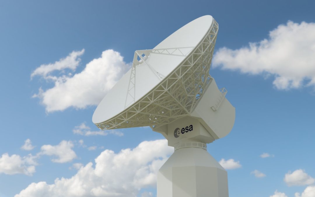 Scaled Model of ESA’s ESTRACK’s 35m antenna shipped to Australia.